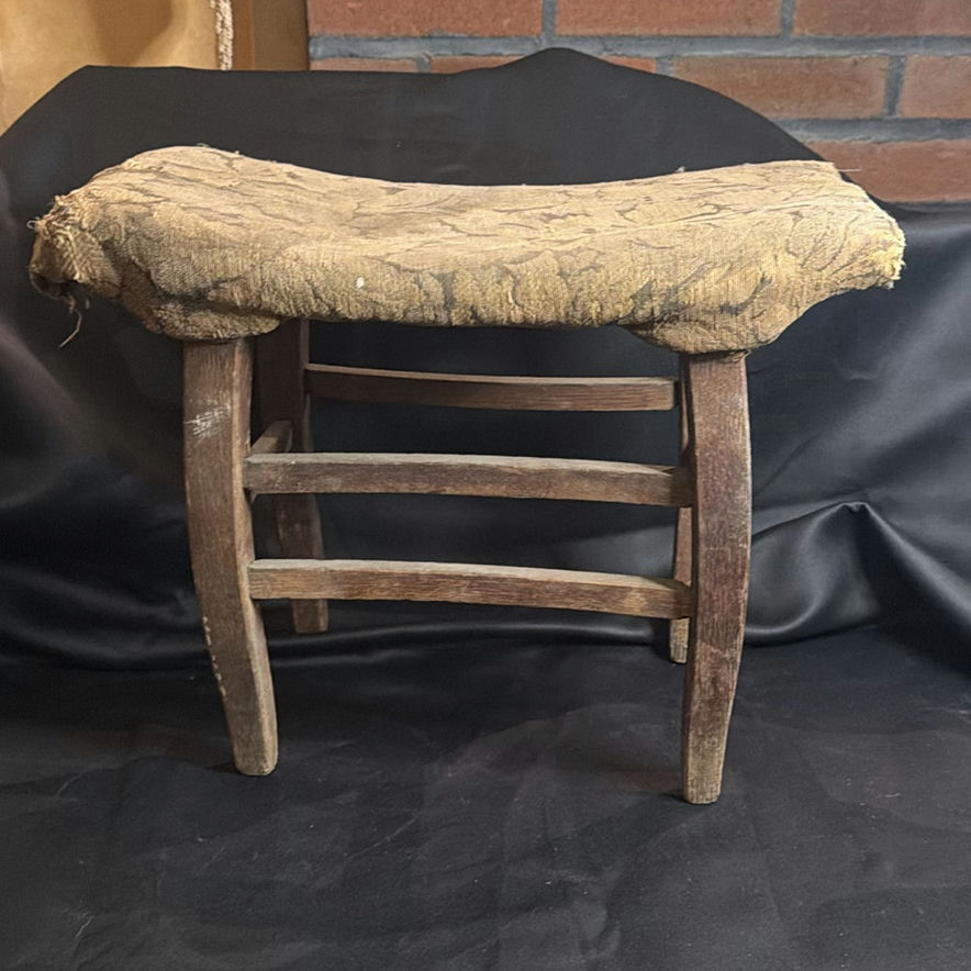 Antique Primitive Wooden Stool - image 1 of 7