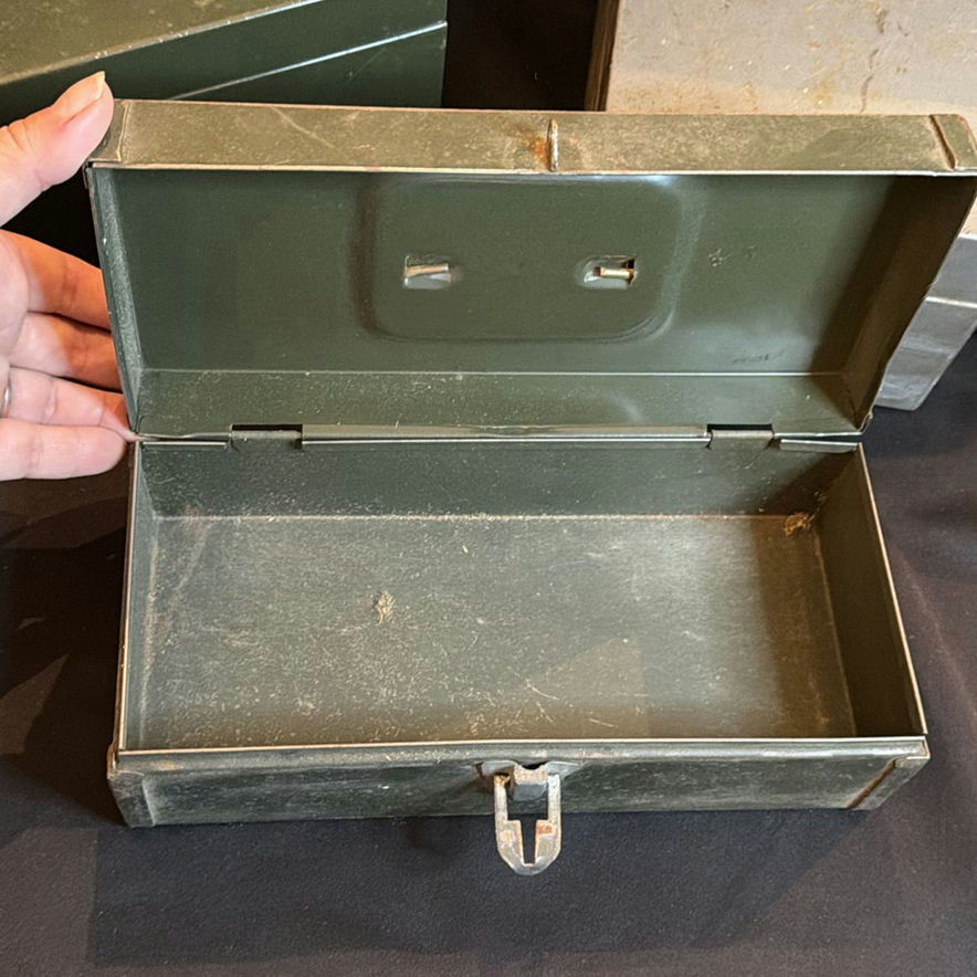 Three Vintage Metal Storage Boxes - image 4 of 20