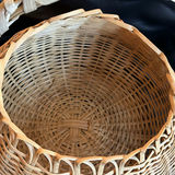 Vintage Woven Basket with Lid and Handle - thumbnail 3 of 9