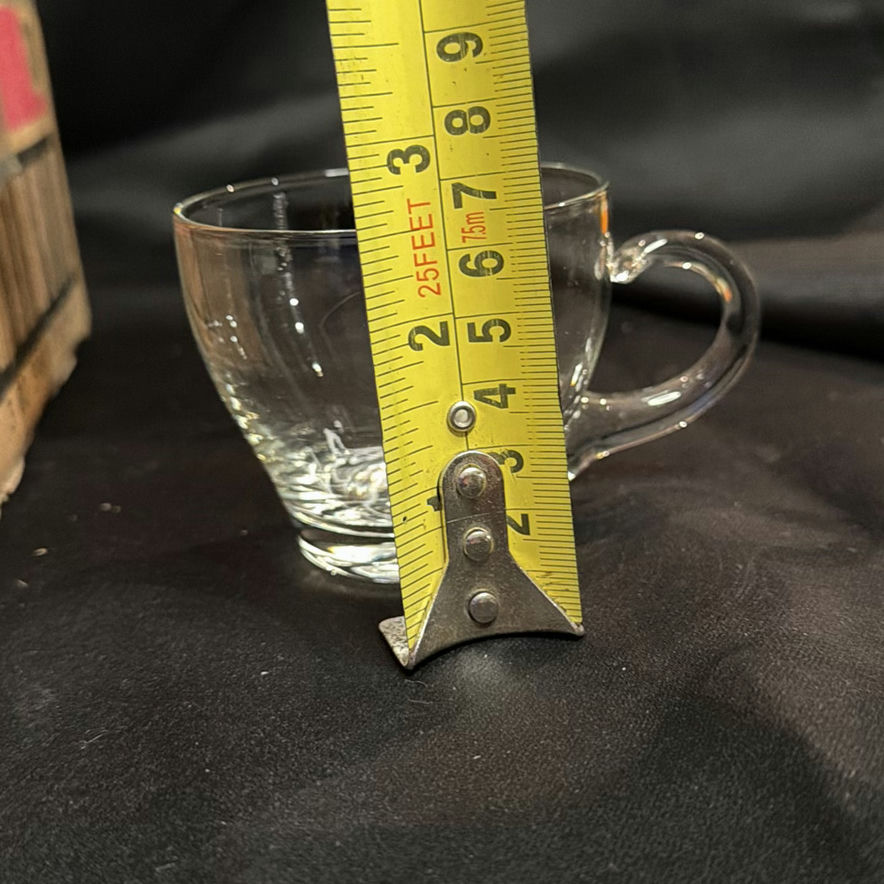 Set of Vintage Clear Glass Coffee/Tea Cups - Lot of 10 - image 3 of 3