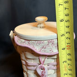 Vintage Dresser Items - Longaberger Basket, Nippon Porcelain Basket and Teleflora Dish - thumbnail 3 of 17