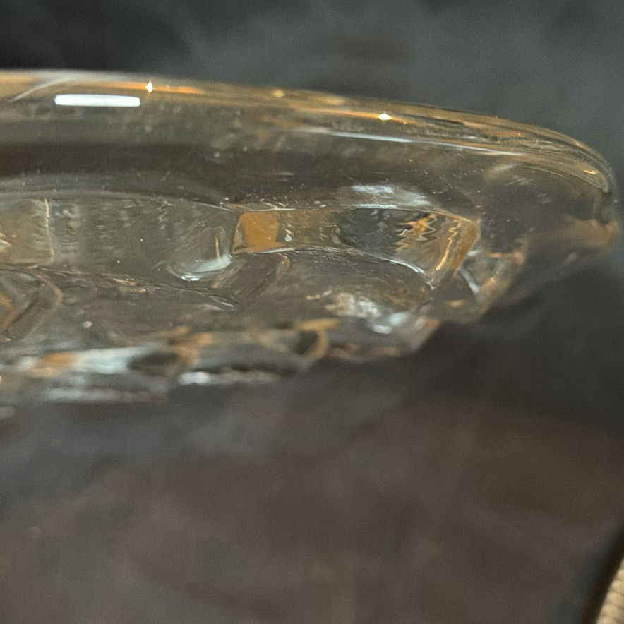 Vintage Clear Glass Cake Plate and Serving Tray Possibly Jeannette and Orrefors - image 5 of 10