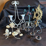 Assorted Decorative Metal Candle Holders and Wall Decor - thumbnail 1 of 8