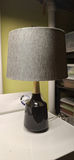 Table Lamp with Gray Fabric Shade - thumbnail 1 of 5