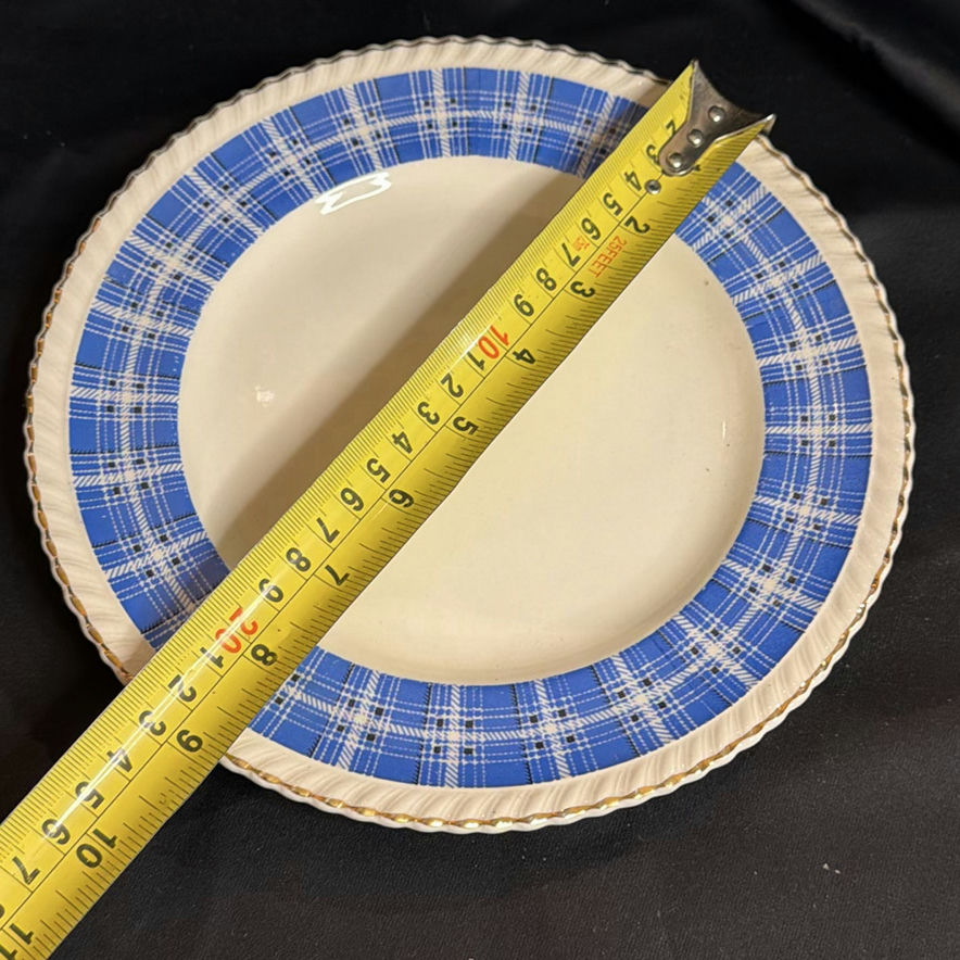 Johnson Bros England Blue Plaid Dinner Place Settings (4) - image 4 of 6