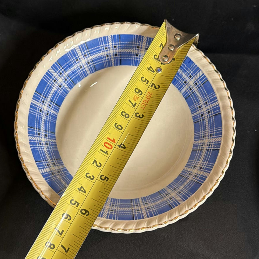 Johnson Bros England Blue Plaid Dinner Place Settings (4) - image 5 of 6