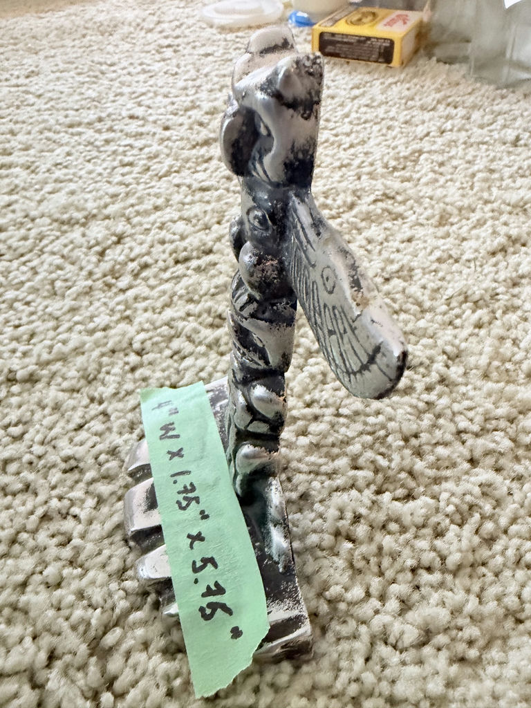 Quentin Harris '98  Art On Board, Native Doll & Wooden Totem Carving - image 8 of 12