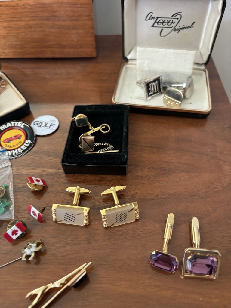 Assorted Cufflinks, 10K Tie Bars, Neckties, Belts, Suspenders, Watches, and Accessories - image 10 of 19