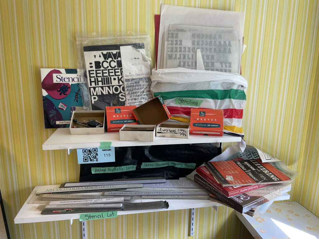 Vintage Keuffel & Esser Lettering Stencils and Calligraphy Supplies - image 1 of 7