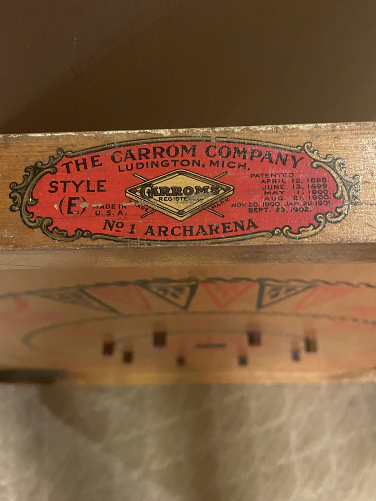 Vintage Game Tables - Skittles & Carrom Game Boards, Poker Table Top - image 9 of 20