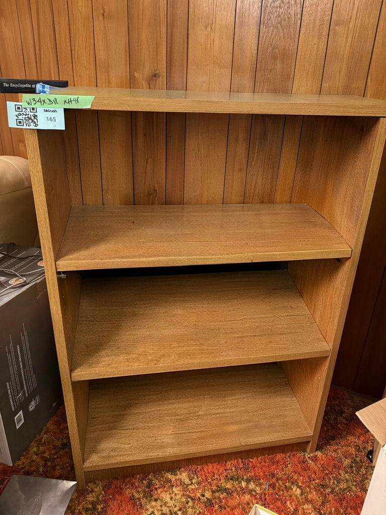 Wood Veneer Three-Shelf Bookcase - image 1 of 8