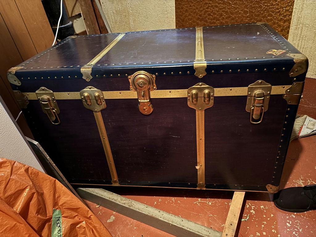 Vintage McBrine Strongbox Wooden Storage Trunk - image 2 of 16