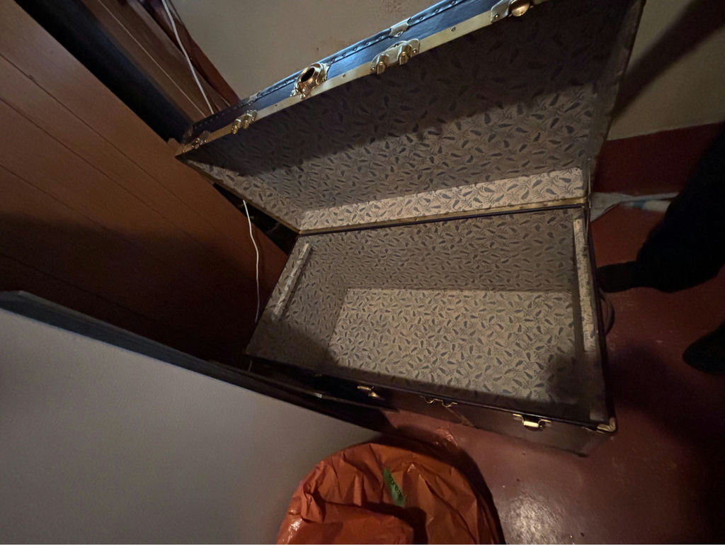 Vintage McBrine Strongbox Wooden Storage Trunk - image 13 of 16