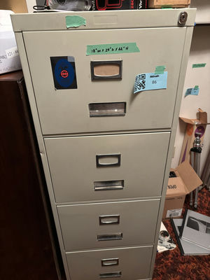Four-Drawer Metal Filing Cabinet WITH keys - Image 1 of 4