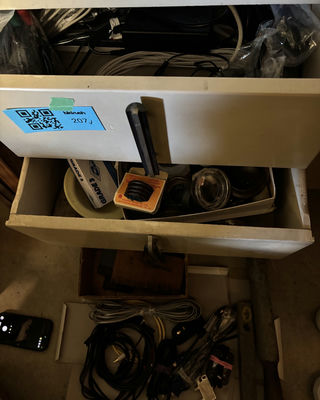 Mixed Cables, Hardware, Sandpaper, and Small Household Items - Image 1 of 9