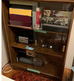 Wood Display Cabinet with Sliding Glass Doors - thumbnail 2 of 5