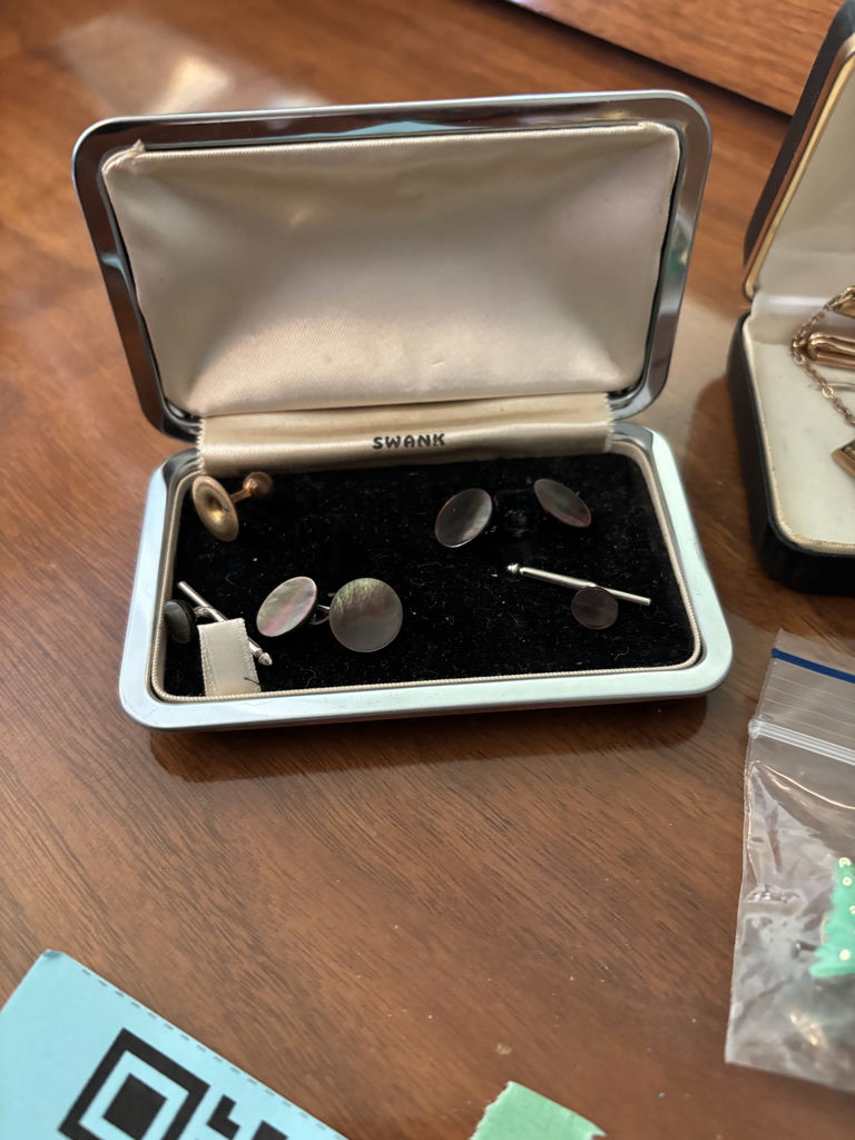 Assorted Cufflinks, 10K Tie Bars, Neckties, Belts, Suspenders, Watches, and Accessories - image 8 of 19