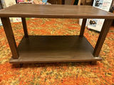 Woodgrain Laminate Side Table with Lower Shelf - thumbnail 2 of 10