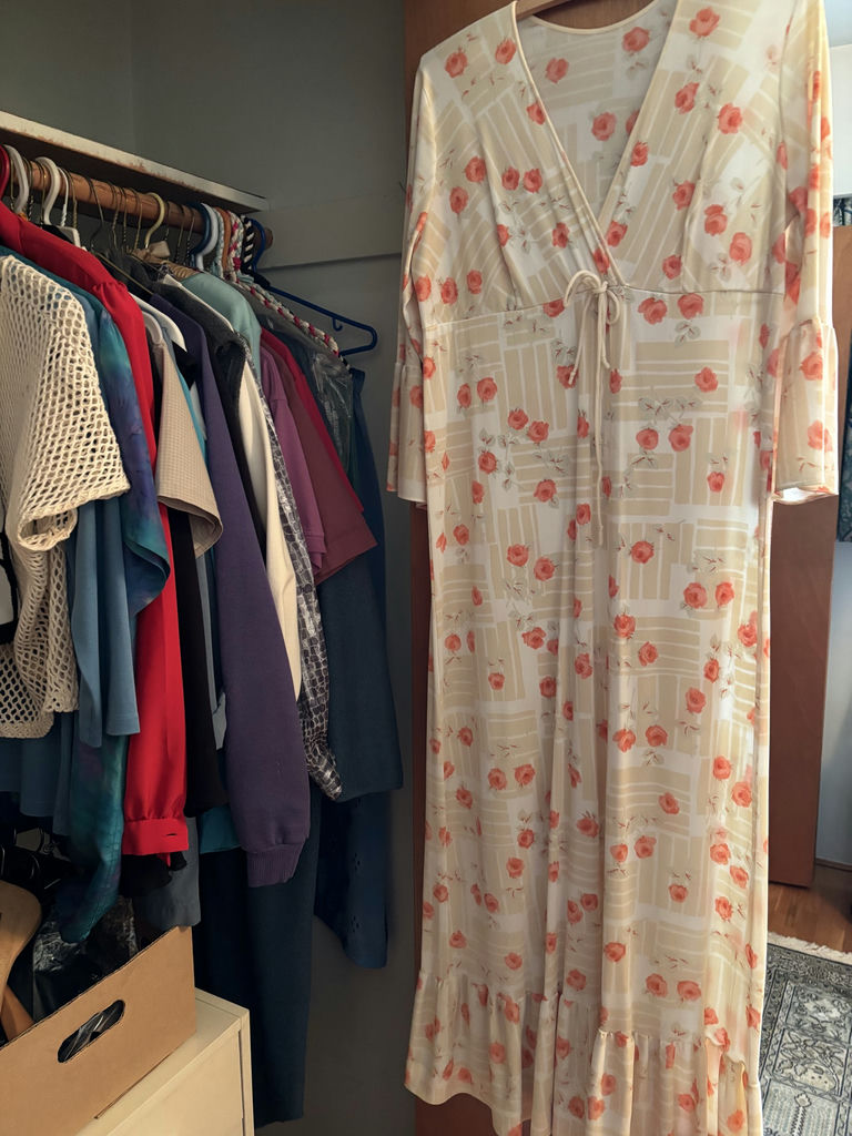 Assorted Women's Clothing and Dresses, Suitcase, Duffel Bags, Cabinet - image 10 of 20