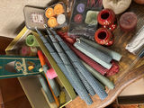 Assorted Candles, Brass Candle Holders, and Candle Making Accessories - thumbnail 4 of 13