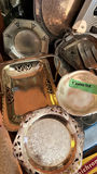 Silver Plated & Stainless Steel Serving Trays, Tea Set, and Serving Pieces - thumbnail 8 of 23
