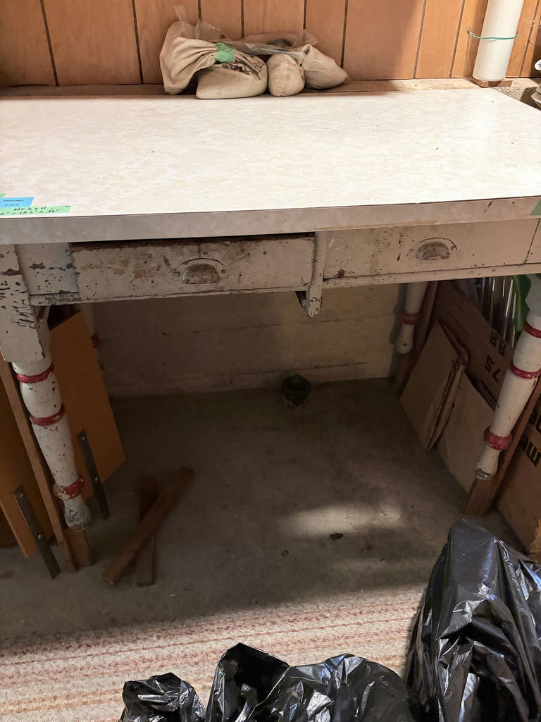 Vintage Work Table with Drawers - image 2 of 4