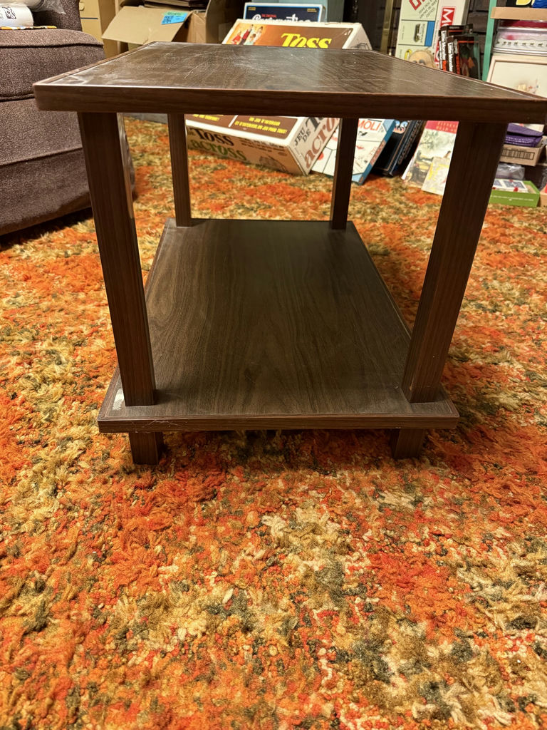 Woodgrain Laminate Side Table with Lower Shelf - image 3 of 10