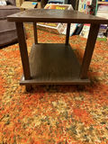 Woodgrain Laminate Side Table with Lower Shelf - thumbnail 3 of 10