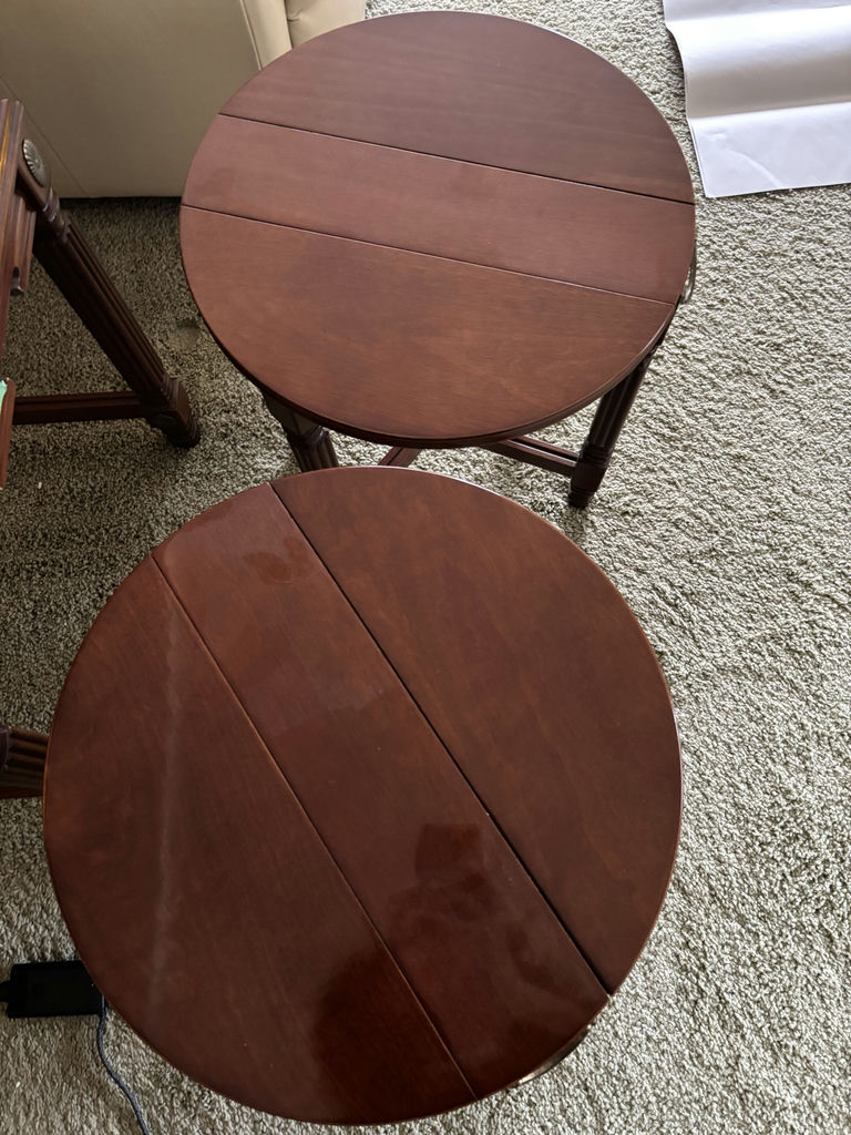 Vintage 1960s 3-Piece Nesting Mahogany Side Tables - image 2 of 10