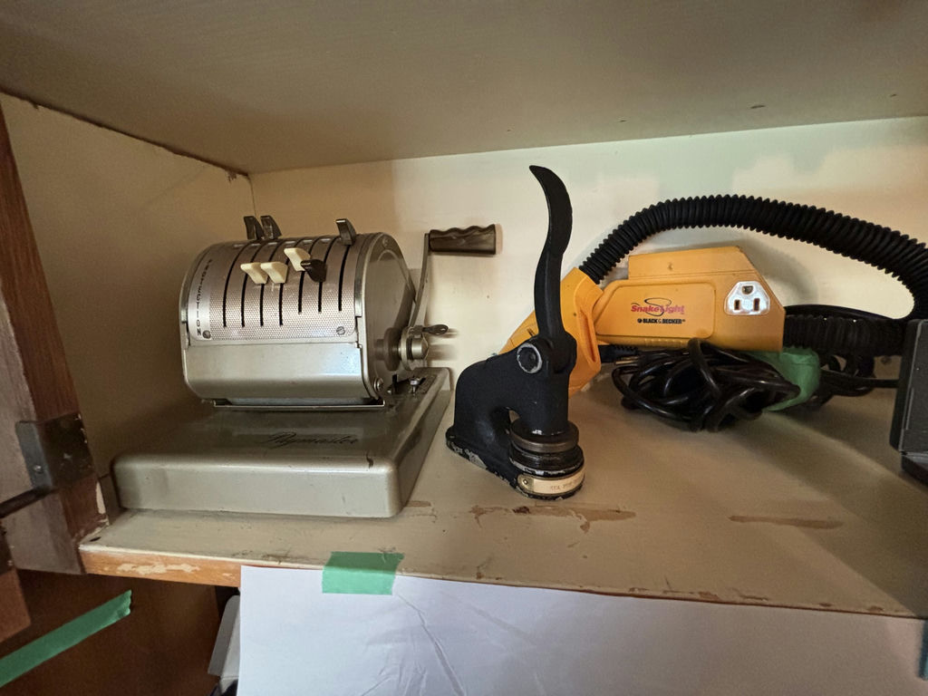Vintage Check Writer, Black & Decker SnakeLight, Hand Press Tool, and Tile Cutter - image 2 of 16