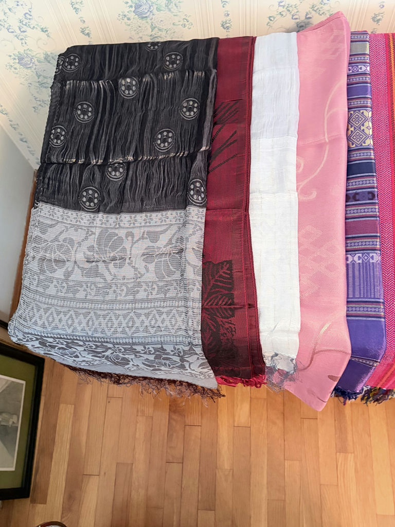 Assorted Decorative Scarves, Shawls, and Textile Pieces - image 1 of 6
