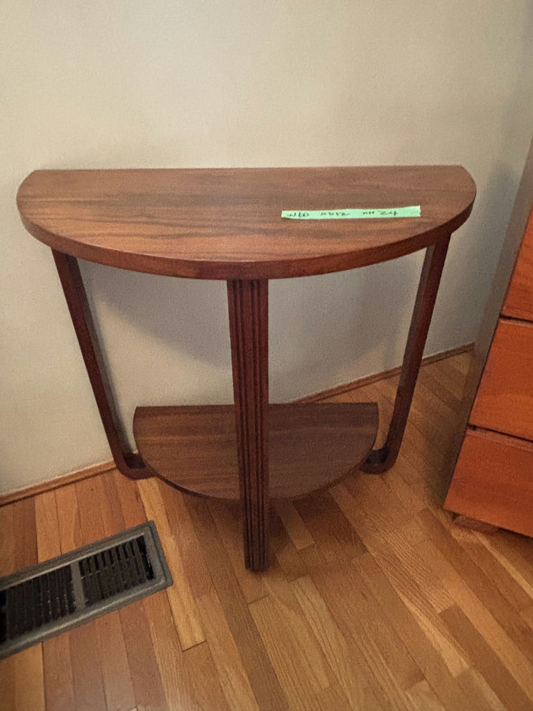 Wooden Three-Drawer Chest, Half-Moon Side Table & Area Rug - image 7 of 16