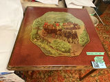 Folding Wooden Card Table with Tapestry Style Top - thumbnail 1 of 7