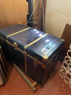 Vintage McBrine Strongbox Wooden Storage Trunk - Image 1 of 16