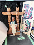 Quentin Harris '98  Art On Board, Native Doll & Wooden Totem Carving - thumbnail 1 of 12