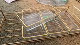 MCM Glass Serving Tray, Shrimp Cocktail Glasses, and Metal Rack with Glass Dishes - thumbnail 4 of 8