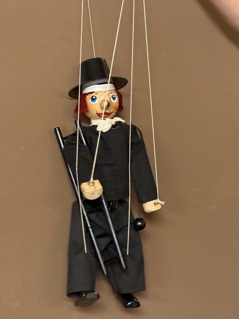 Wooden Marionette Puppets Mobile - image 1 of 8