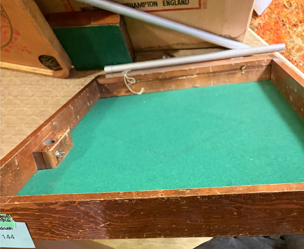 Vintage Game Tables - Skittles & Carrom Game Boards, Poker Table Top - image 4 of 20