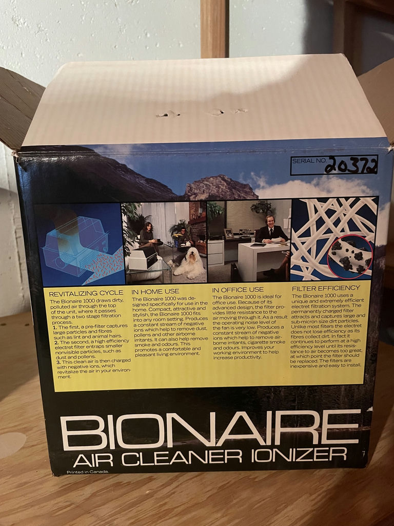 Vintage Air Cleaner Ionizer + Humidifier - image 3 of 7