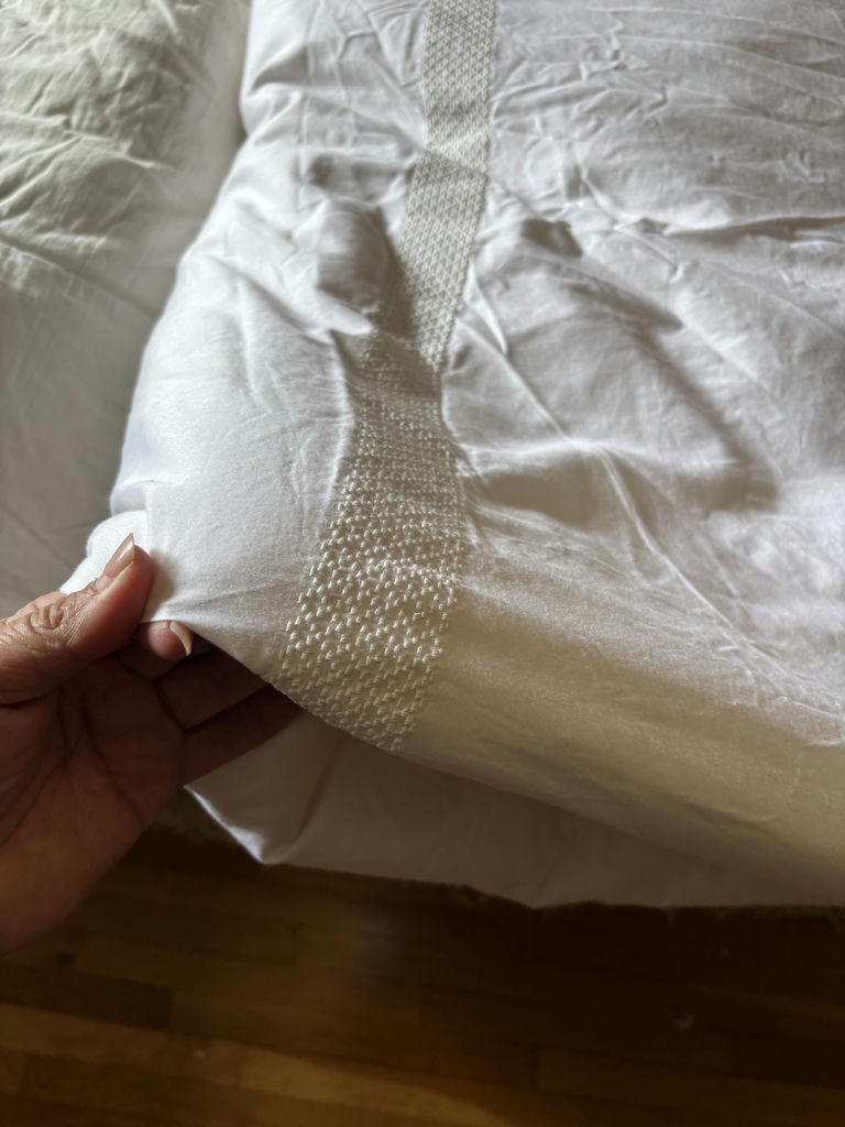 White Bedding and Decorative Pillows - image 4 of 11