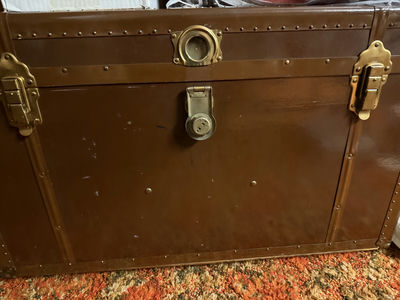 Brown Storage Trunk - Image 1 of 14