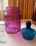 Collection of Colored Glass Vases and Decorative Jar - thumbnail 7 of 9