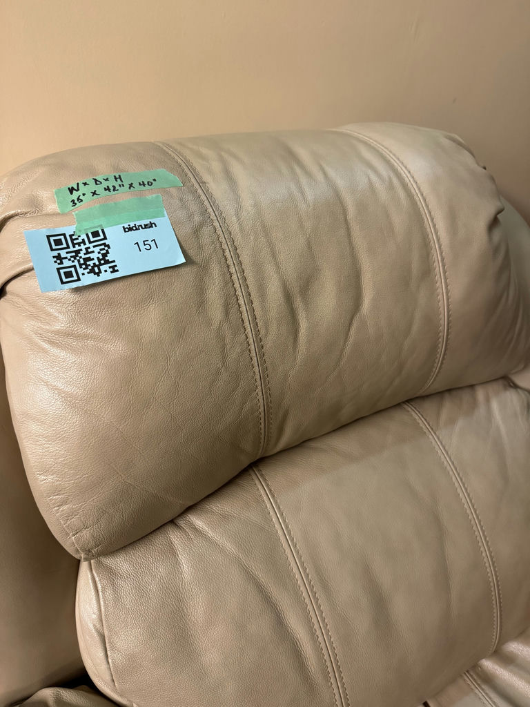 Beige Leather Recliner Chair - image 2 of 6