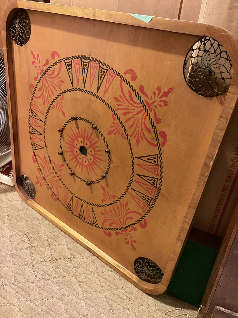 Vintage Game Tables - Skittles & Carrom Game Boards, Poker Table Top - image 3 of 20