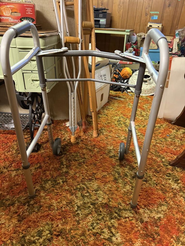Invacare Walker, Wooden Crutches, and Medical Supplies - image 3 of 17