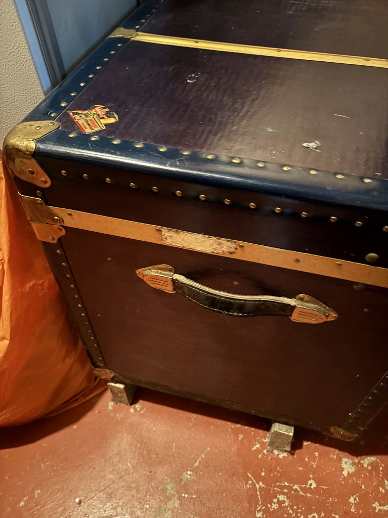 Vintage McBrine Strongbox Wooden Storage Trunk - image 5 of 16