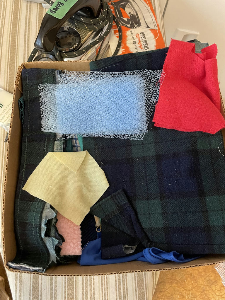 Irons, Ironing Board, Fabric Pieces - image 3 of 6