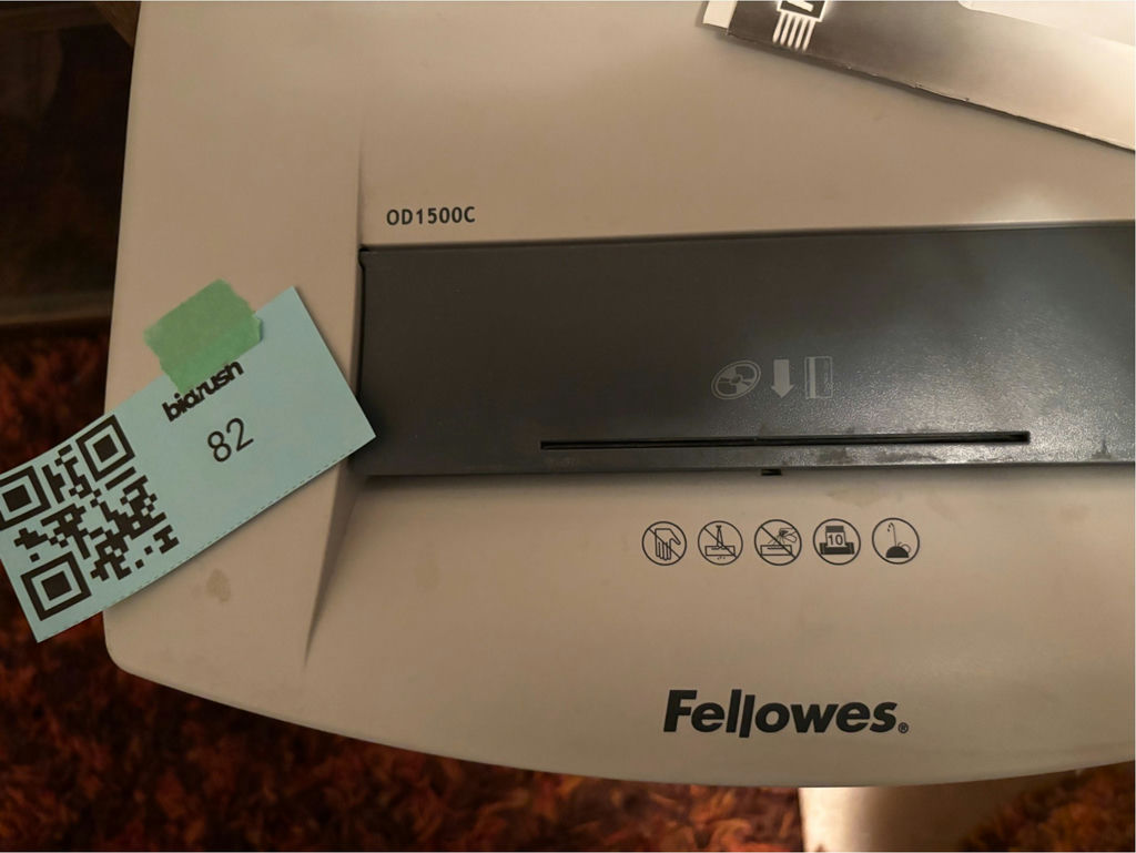 Fellowes OD1500C Paper Shredder with Manual and Shredder Lubricant - image 5 of 7