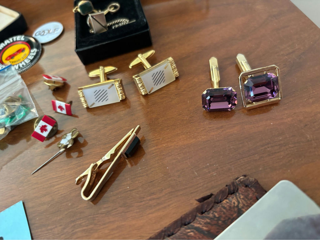 Assorted Cufflinks, 10K Tie Bars, Neckties, Belts, Suspenders, Watches, and Accessories - image 11 of 19