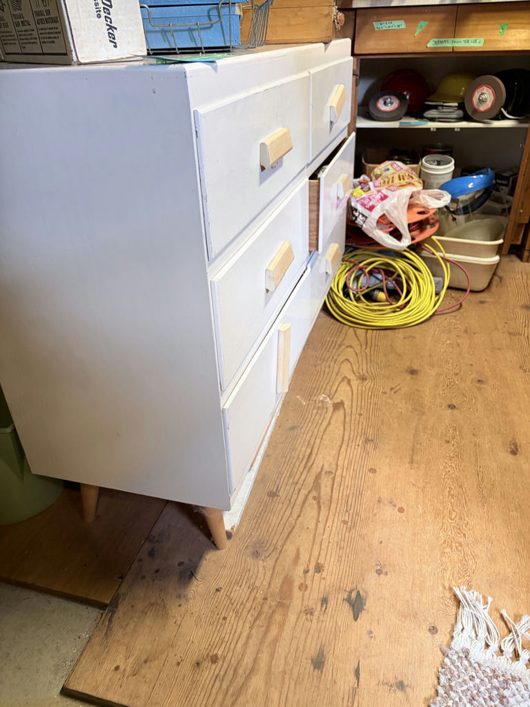 White Dresser and Storage Shelf Unit - image 2 of 7